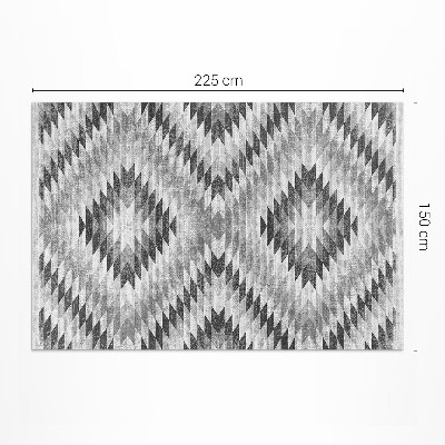 Dywan winylowy Szary geometryczny wzór imitacja tkaniny