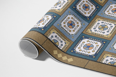 Dywan winylowy Geometryczna kostka wzór w stylu retro