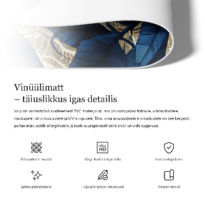 Dywan winylowy Klasyczny beżowy bluszcz dekoracyjny