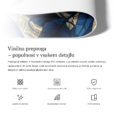 Dywan winylowy Klasyczny beżowy bluszcz dekoracyjny