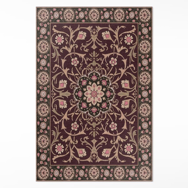 Dywan winylowy Blady antyczny kwiat dekoracyjny floral