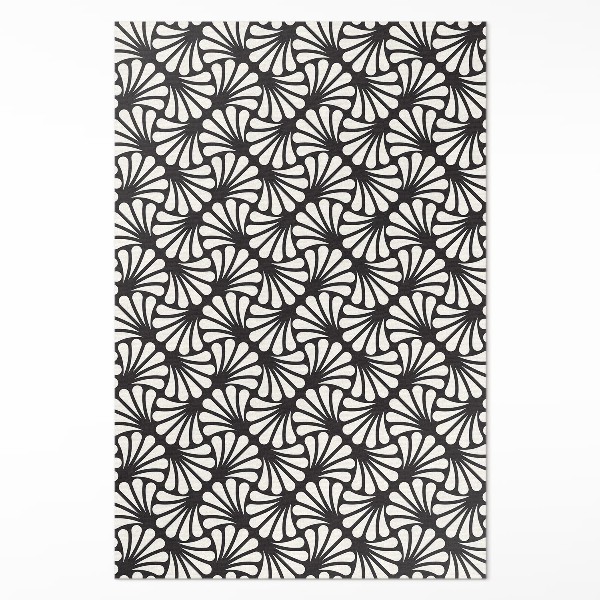 Dywan winylowy Geometria liście miłorzębu art deco glamour