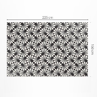 Dywan winylowy Geometria liście miłorzębu art deco glamour