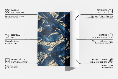 Dywan winylowy Geometria liście miłorzębu art deco glamour