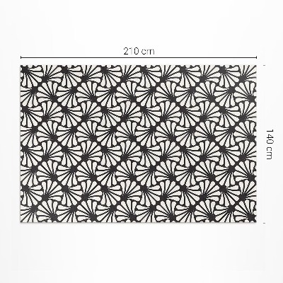 Dywan winylowy Geometria liście miłorzębu art deco glamour