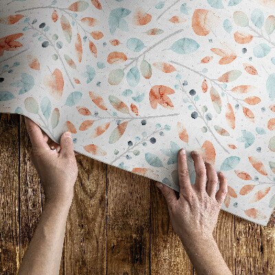 Dywan winylowy Akwarelowe gałązki i listki boho