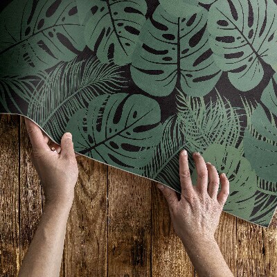 Dywan winylowy Ilustracja tropikalnych roślin monstera