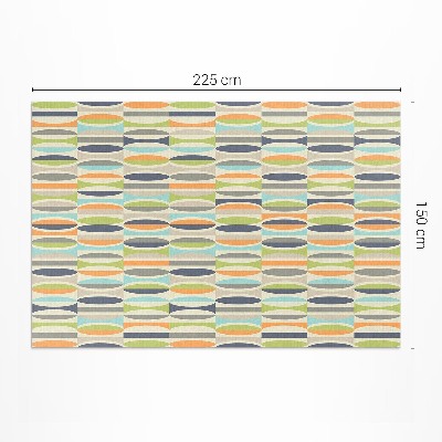 Dywan winylowy Abstrakcyjne elipsy w stylu retro