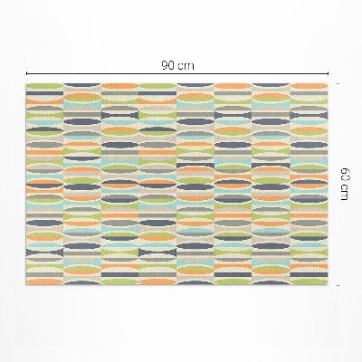 Dywan winylowy Abstrakcyjne elipsy w stylu retro