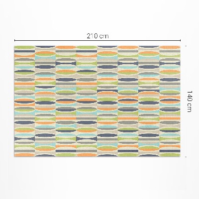 Dywan winylowy Abstrakcyjne elipsy w stylu retro