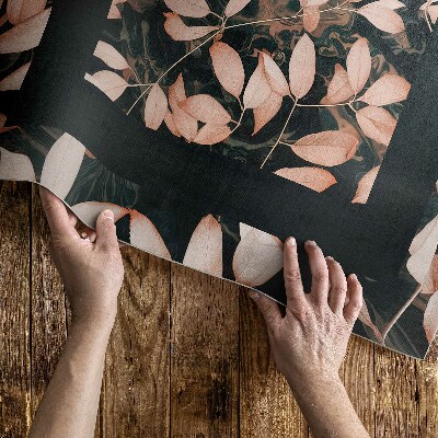 Dywan winylowy Motyw roślinny jesienne liście boho retro