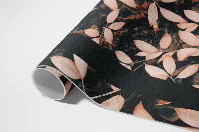 Dywan winylowy Motyw roślinny jesienne liście boho retro