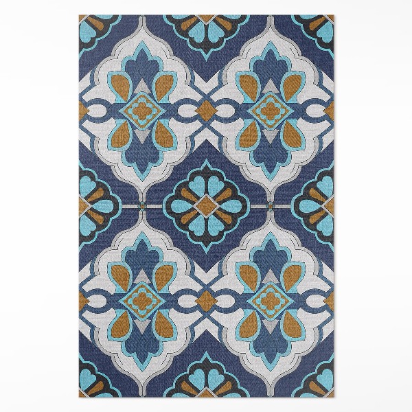 Dywan winylowy Geometryczny wzór kolorowych płytek vintage