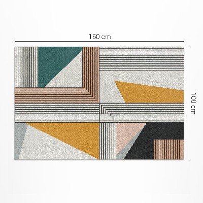 Dywan winylowy Geometryczna linearna abstrakcja Bauhaus
