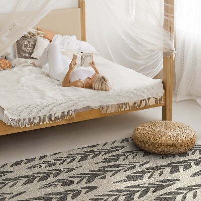 Dywan winylowy Boho malowane liście w stylu vintage