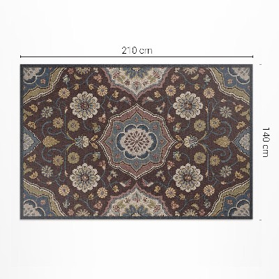 Dywan winylowy Kwiaty i rośliny ornamentalny wzór vintage