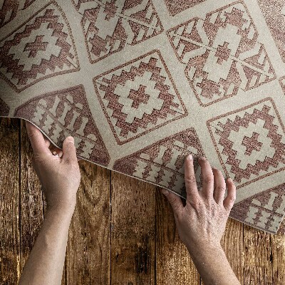 Dywan winylowy Geometryczne kompozycje w stylu azteckim