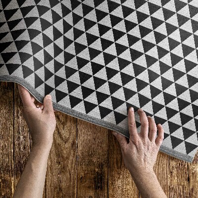 Dywan winylowy Geometryczny wzór trójkąty imitacja tkaniny
