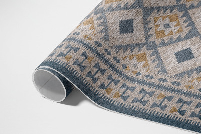 Dywan winylowy Retro design dekoracyjny imitacja tkaniny