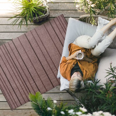 Dywan winylowy Brązowe pasy styl boho vintage