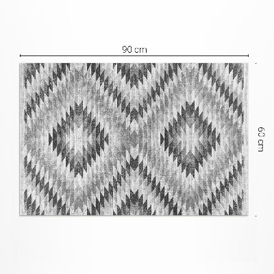 Dywan winylowy Szary geometryczny wzór imitacja tkaniny