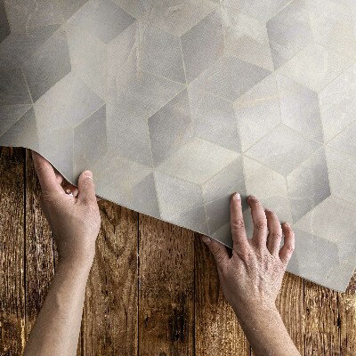 Dywan winylowy Sześciany 3D nowoczesny wzór geometryczny