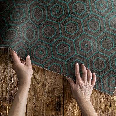 Dywan winylowy Heksagony retro surowy design