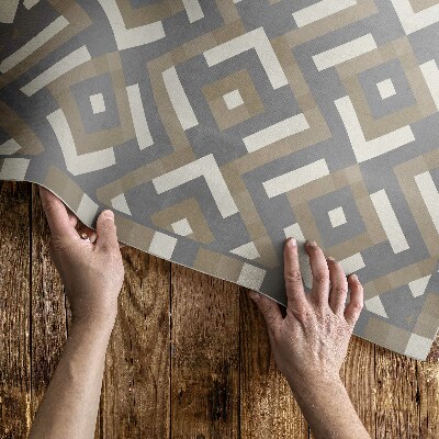 Dywan winylowy Geometria regularny wzór vintage boho