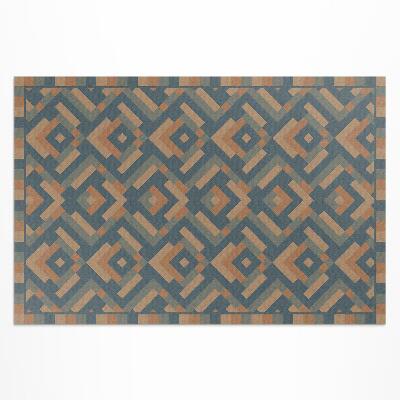 Dywan winylowy Aztecka geometria wzór vintage boho