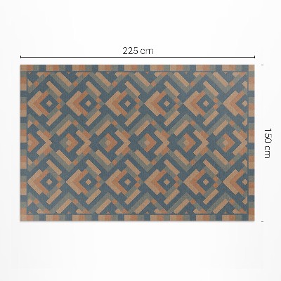 Dywan winylowy Aztecka geometria wzór vintage boho