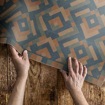 Dywan winylowy Aztecka geometria wzór vintage boho