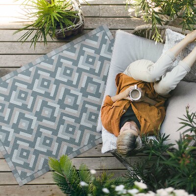 Dywan winylowy Aztecka geometria w stylu vintage boho
