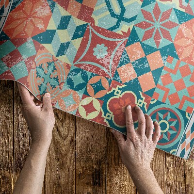 Dywan winylowy Portugalskie retro wytarte kafelki