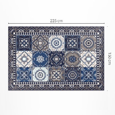 Dywan winylowy Kwieciste kafelki eleganckie kafelki