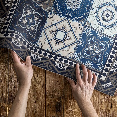 Dywan winylowy Kwieciste kafelki eleganckie kafelki