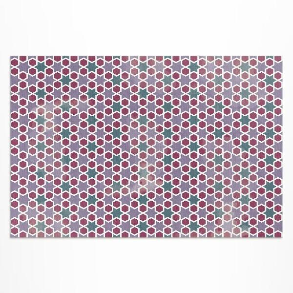 Dywan winylowy Geometryczne gwiazdki drobna mozaika