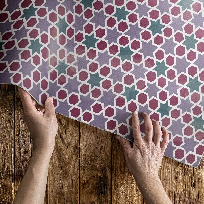 Dywan winylowy Geometryczne gwiazdki drobna mozaika