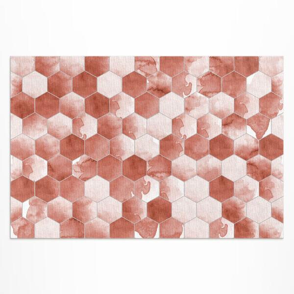 Dywan winylowy Akwarelowe hexagony elegancka mozaika