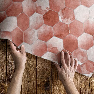 Dywan winylowy Akwarelowe hexagony elegancka mozaika