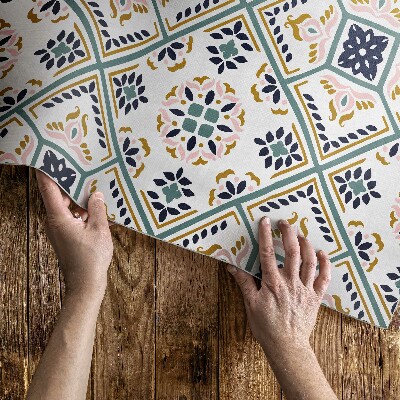 Dywan winylowy Geometryczny deseń wzorzyste kafelki