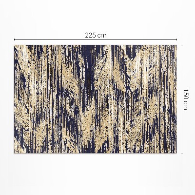 Dywan winylowy Żółte pasy retro vintage boho