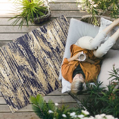 Dywan winylowy Żółte pasy retro vintage boho
