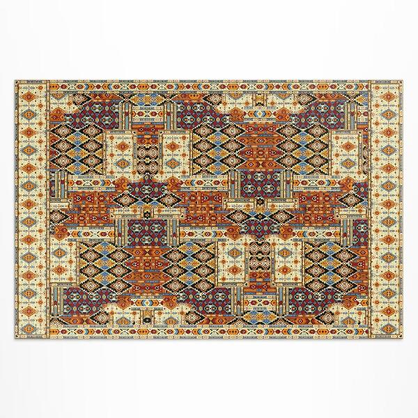 Dywan winylowy Geometryczny patchwork boho vintage