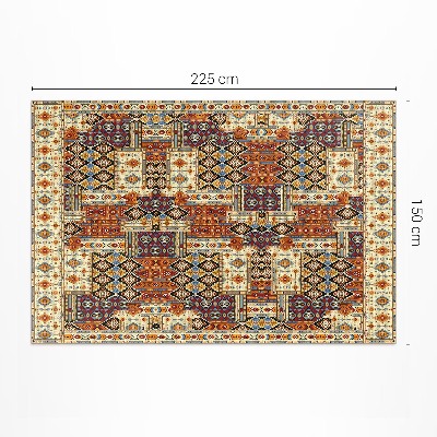 Dywan winylowy Geometryczny patchwork boho vintage