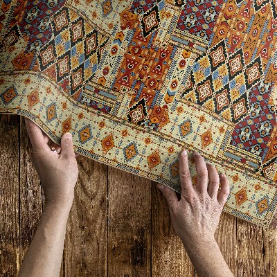 Dywan winylowy Geometryczny patchwork boho vintage