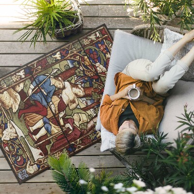 Dywan winylowy Sir Digby Wyatt imitacja witrażu gotyk