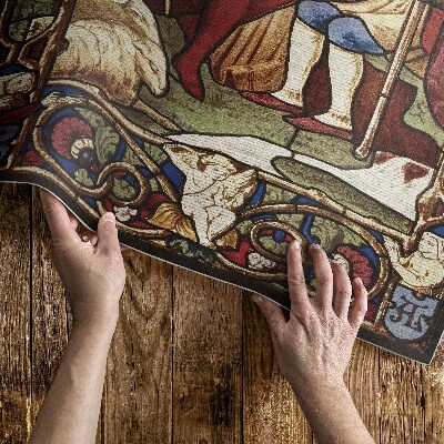 Dywan winylowy Sir Digby Wyatt imitacja witrażu gotyk