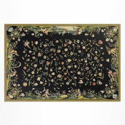 Dywan winylowy Rozsypana flora drobne kwiaty vintage
