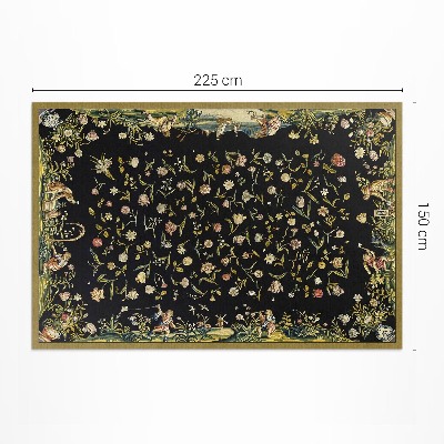 Dywan winylowy Rozsypana flora drobne kwiaty vintage