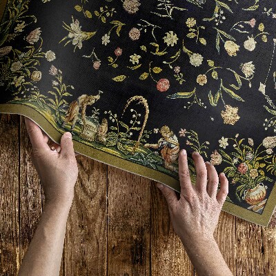 Dywan winylowy Rozsypana flora drobne kwiaty vintage